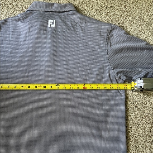 Foot Joy FJ Mens Golf Polo Shirt Size Medium Gray  Short‎ Sleeve - Picture 8 of 9
